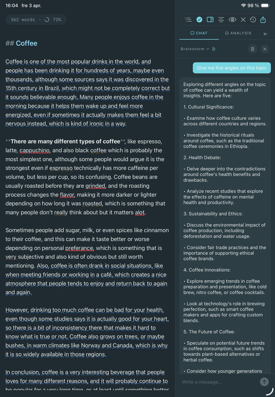 AI brainstorming